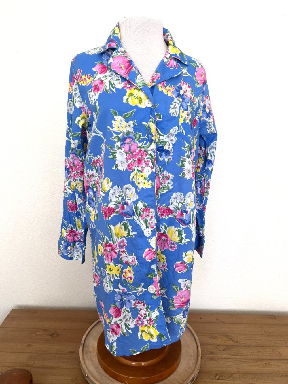 Lauren Ralph Lauren Floral Blue Nightgown - Size Large